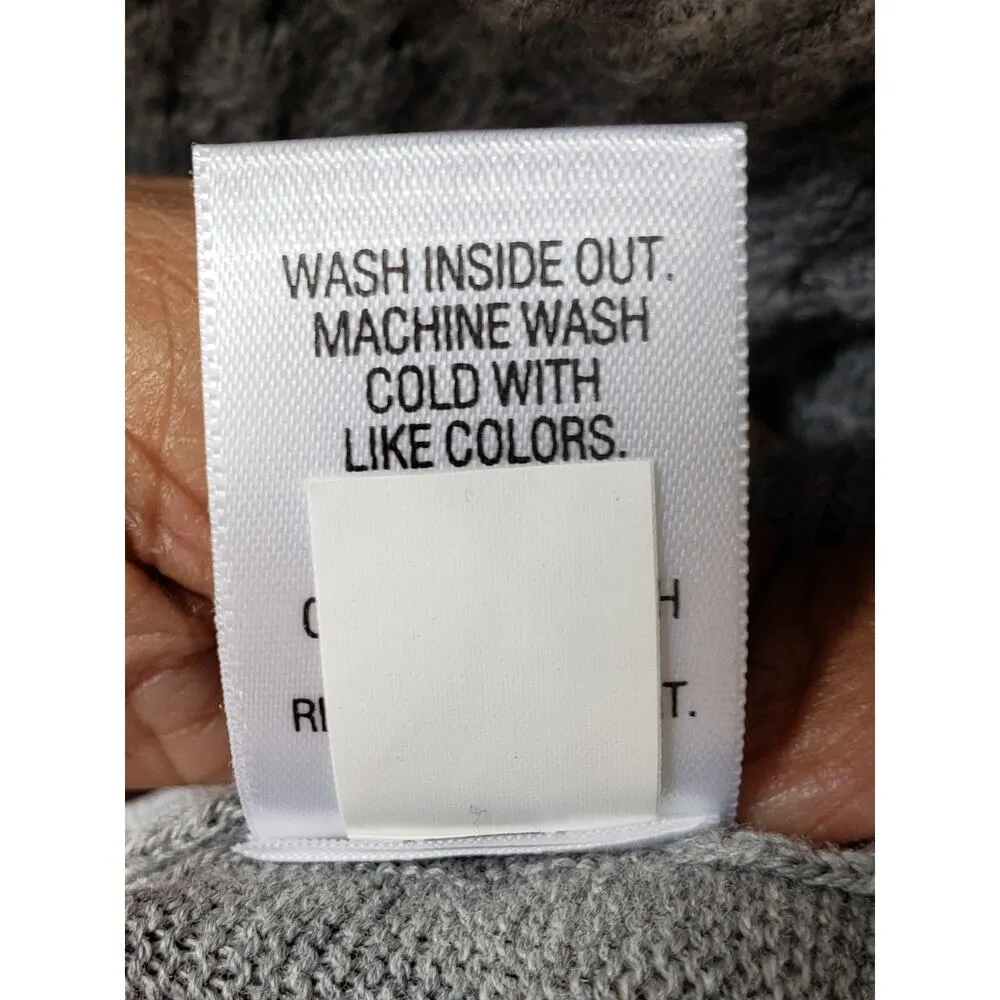 Croft & Barrow 2-Fer Sweater Womens Petite Large Gray with Snowy Tartan Plaid - Image 7