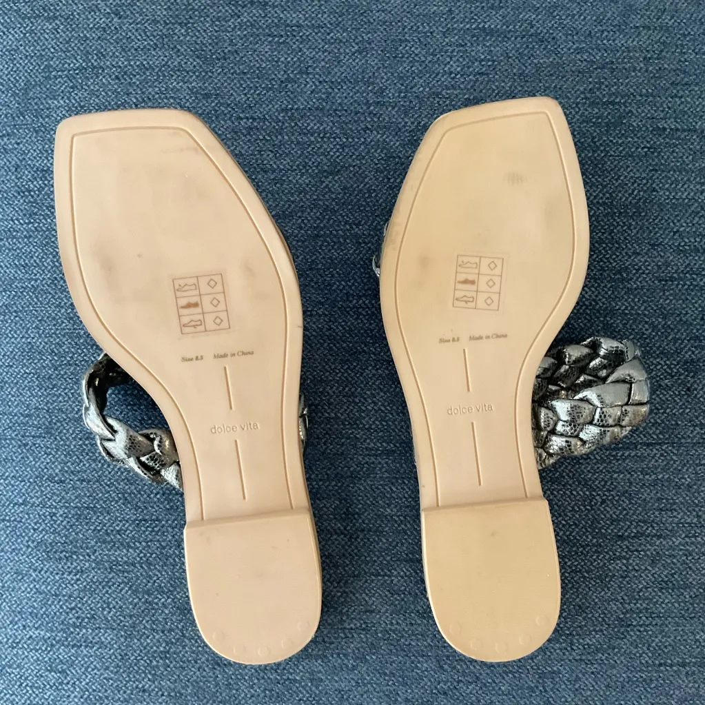 Dolce Vita Indy Sandal Light Gold / silver Metallic Stella Size 8.5 - Image 3