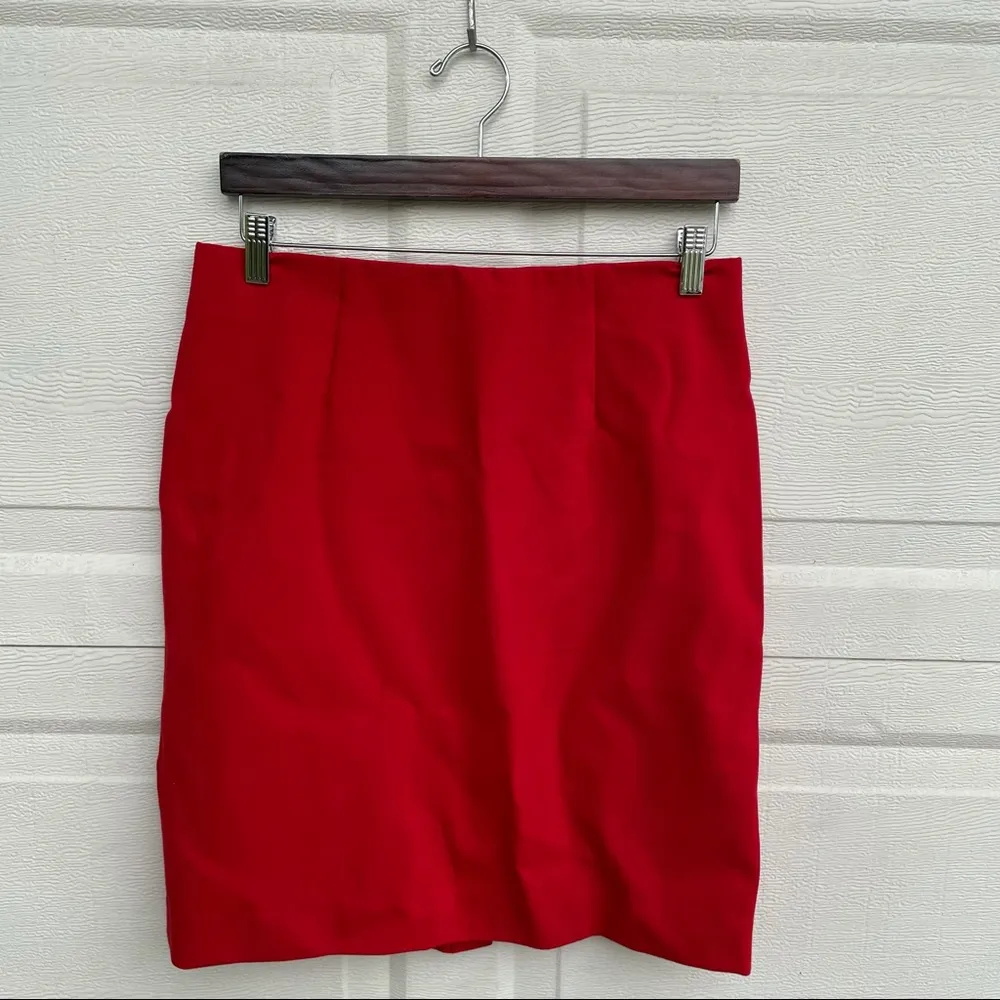 J Jill Women’s Skirt Red Pull On Stretch Pencil Small - Image 2