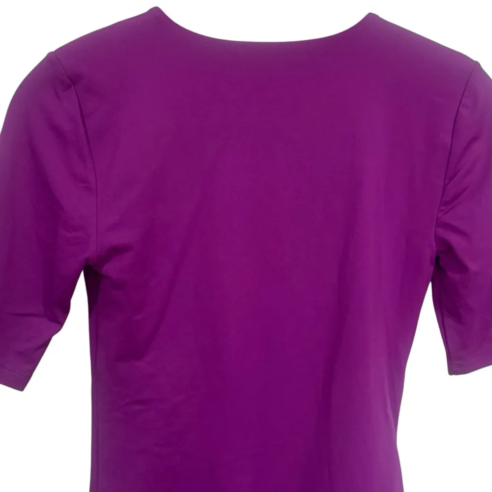 Babaton Contour Crew Half Sleeve Comfort Bodysuit in Color Ube Purple Size S - Image 8