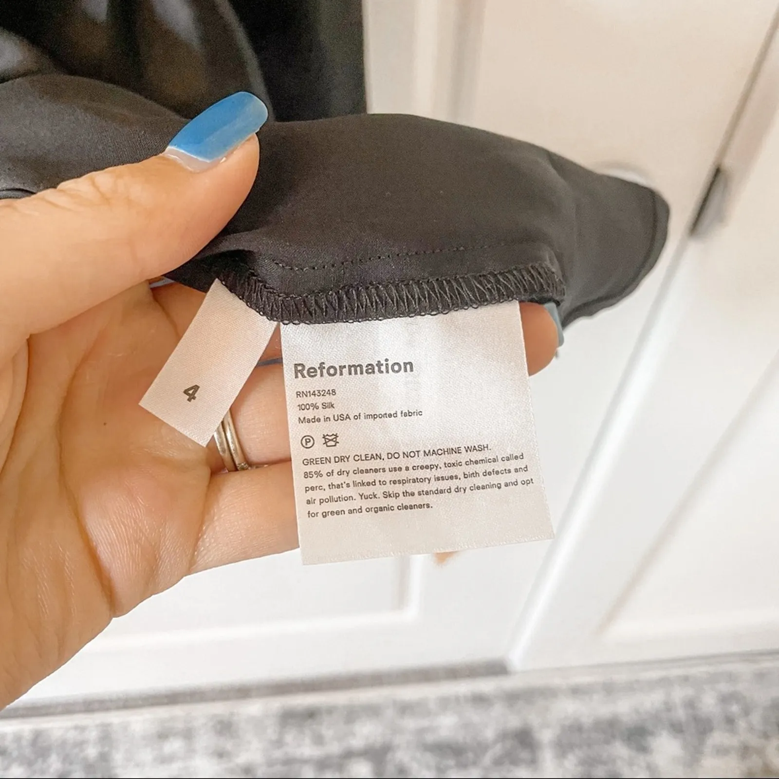 NWT Reformation Tate Dress One Shoulder Silk - Image 5