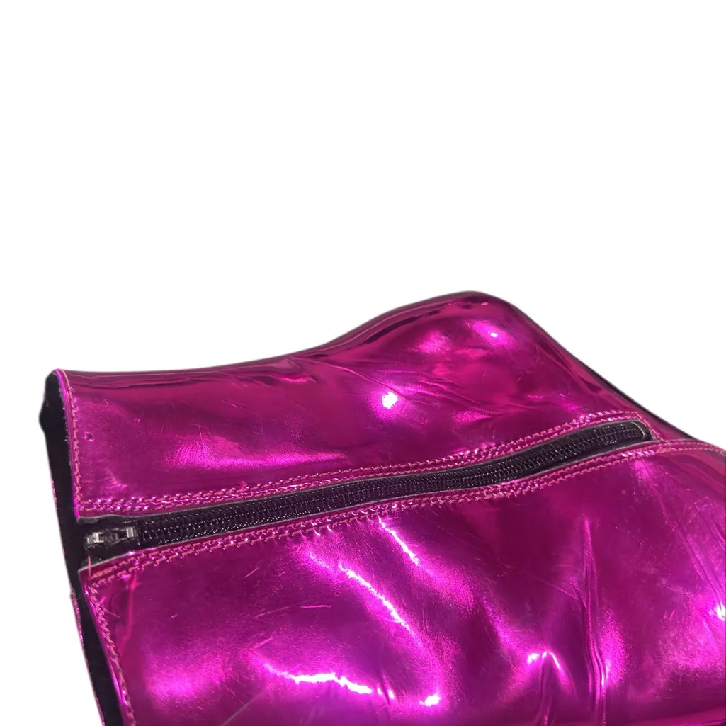 NEW Pink Metallic Platform Ankle Boots - Y2K Cyber Goth Statement Heels READ - Image 7