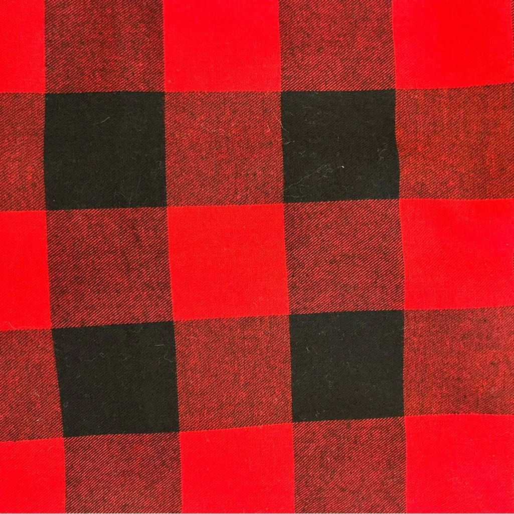 Warm soft cozy lumberjack chic red black buffalo plaid flannel 2PC pajamas NWT S - Image 6