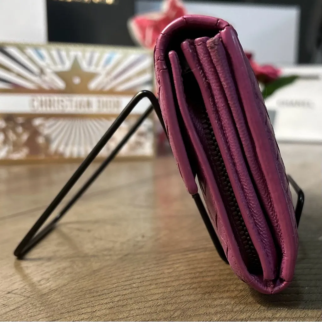 Bottega Veneta Purple Long Wallet - Image 6