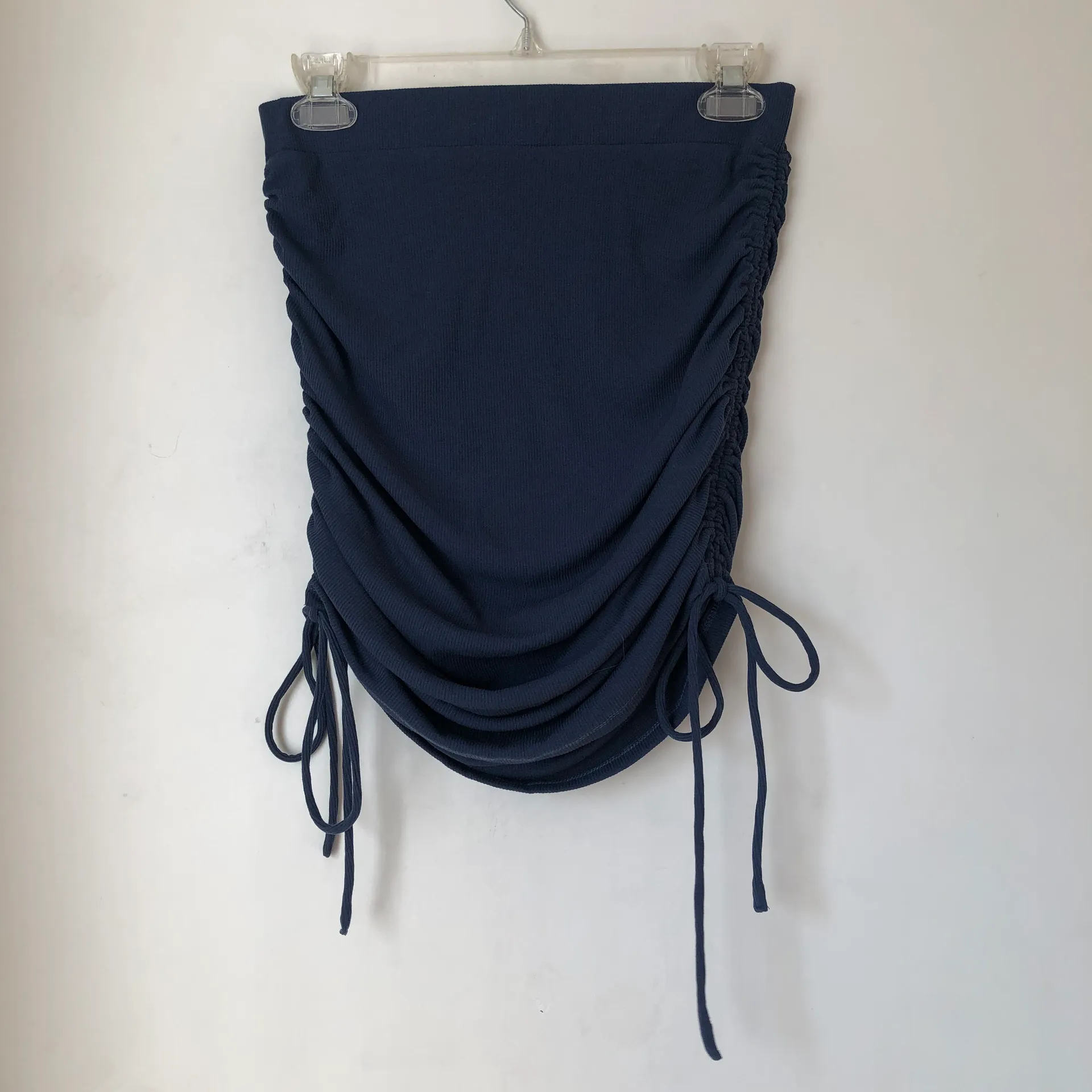 Oxford Navy Blue Bodycon Ruched Mini Skirt 6 - Image 2
