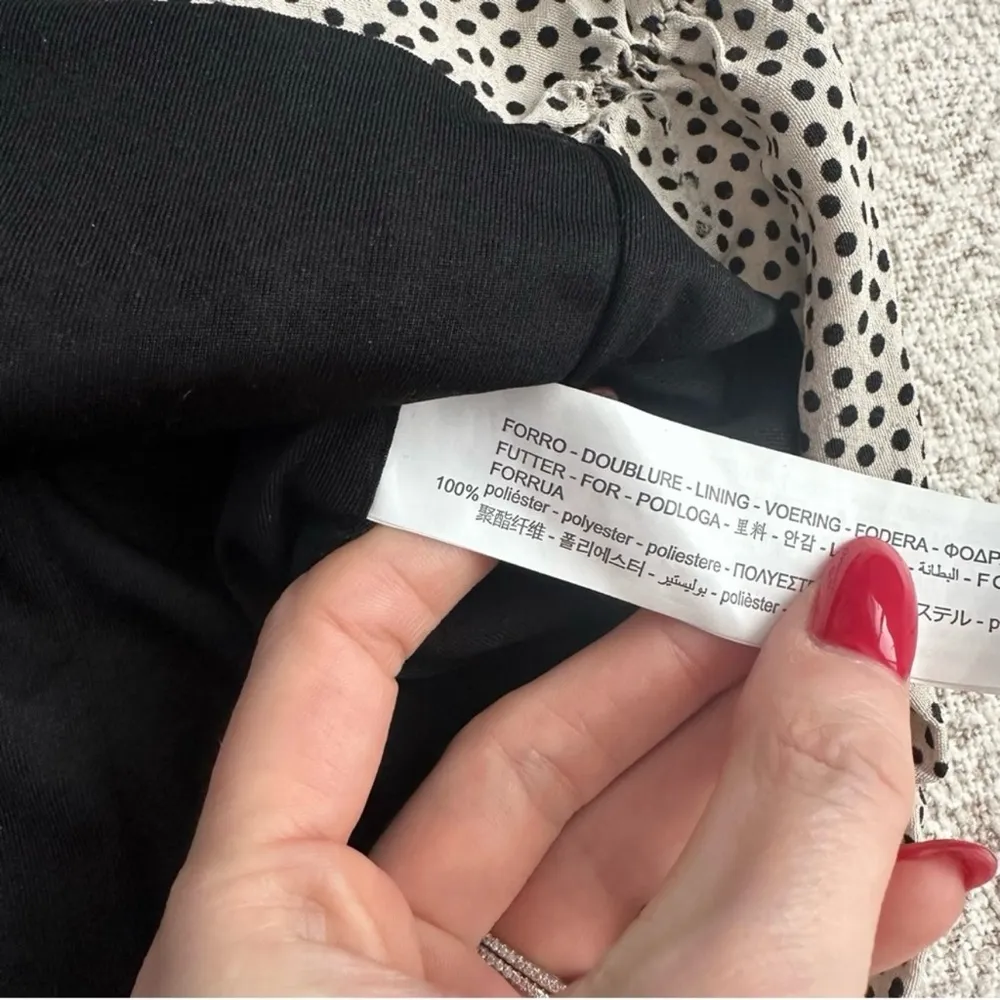 Zara Draped Polka Dot Mini Dress - Image 8