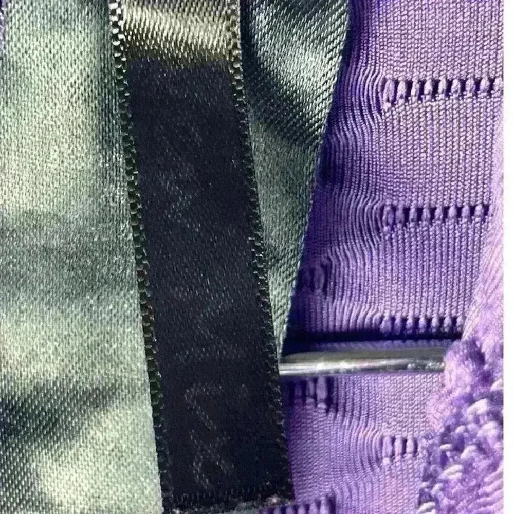 New Mix Women's Purple Textured Full-Zip Hoodie Size S Active Top - Image 4