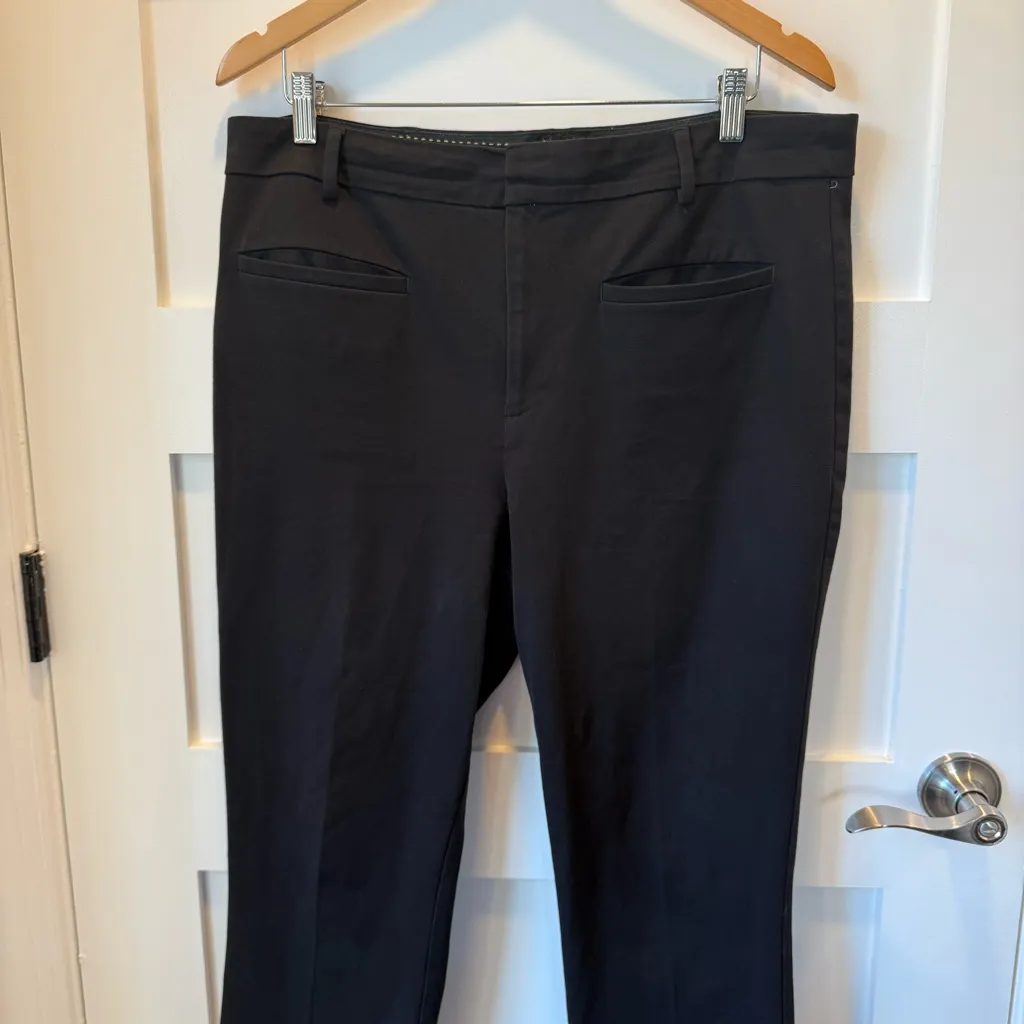 Maeve by Anthro Black The Essential Slim Kick Flare Pants Size 16 - Image 6