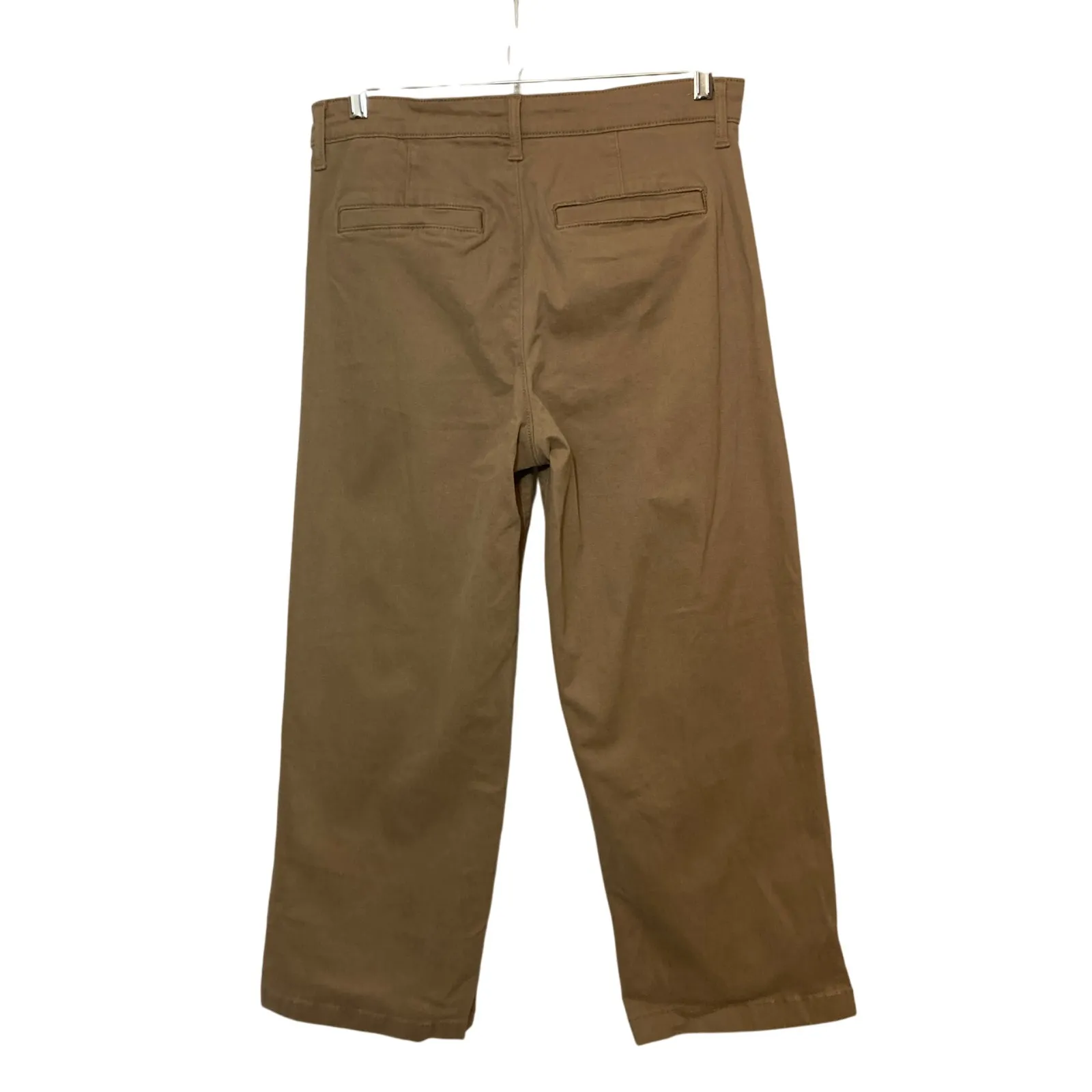 Ella Moss Tan Brown Cropped Wide Leg Crop High Rise Trousers Slacks Pants - Image 2