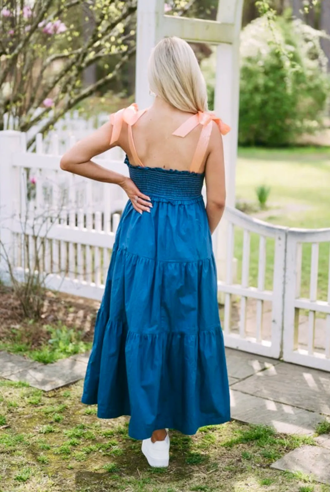 These Three Boutique Emma Shoulder Tie Midi Dress - Image 3