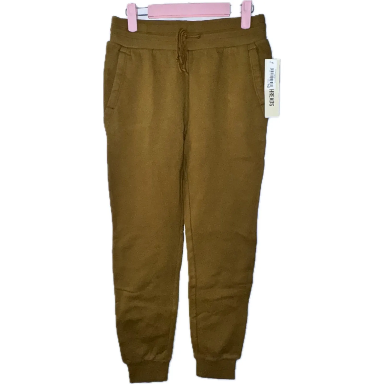 NWT Goodthreads Women's Fleece Jogger Sweatpants in Mustard Brown XS Yellow - Image 5