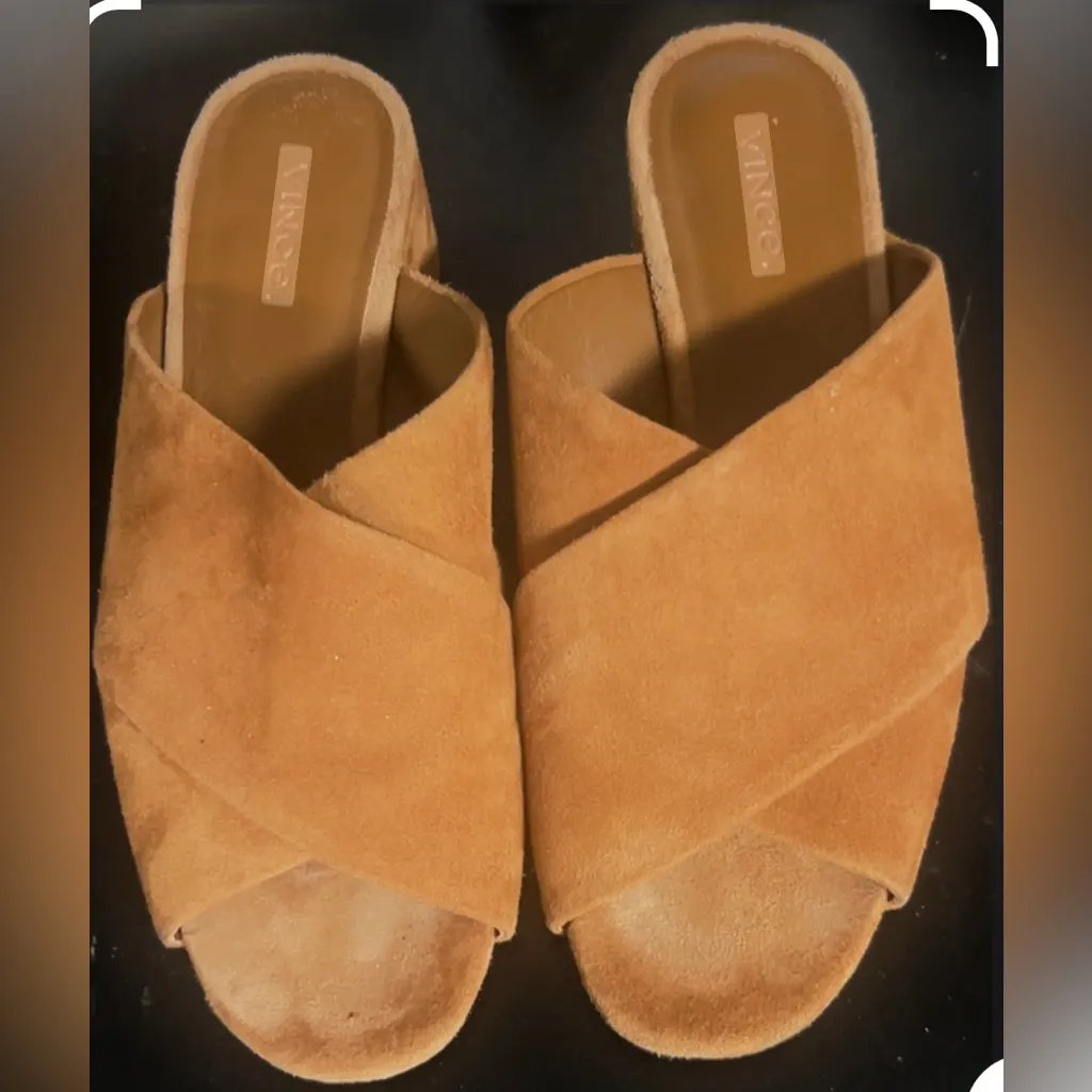 Vince Women's dark tab Suede Mules - Image 3