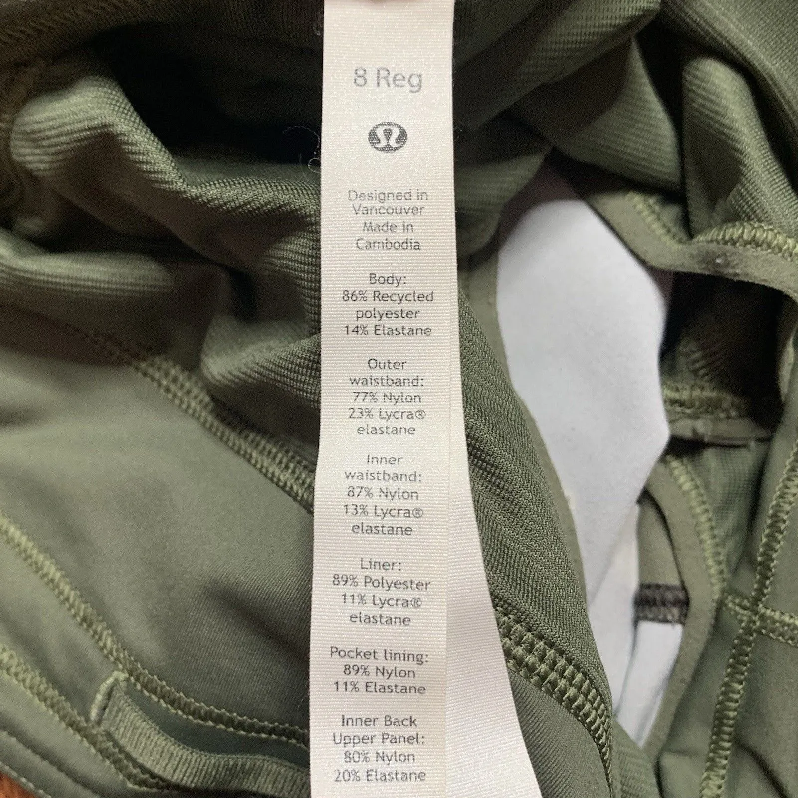 Lululemon Heritage Speed Up Short Heritage 365 Camo Crispin Green Sz 8 - Image 6