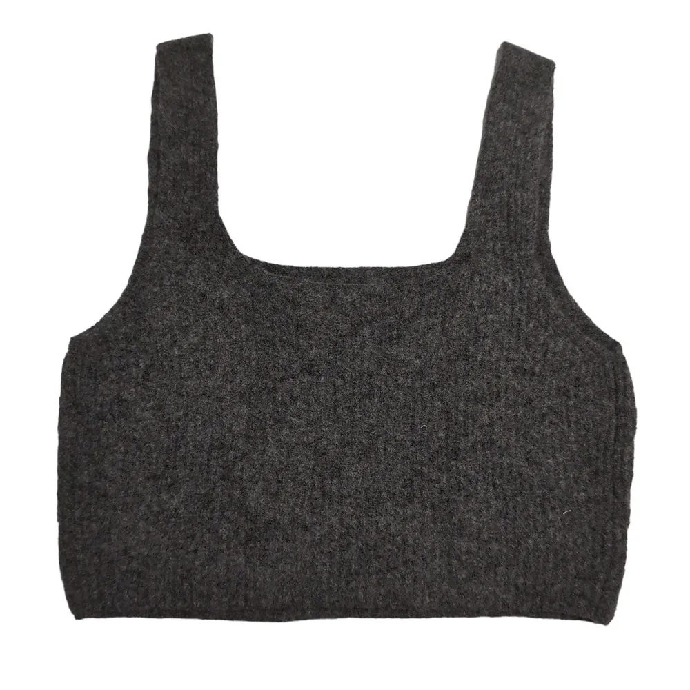 Everlane Cozy Stretch Tank Top Heathered Charcoal Grey Yak Hair Blend Size S New - Image 2