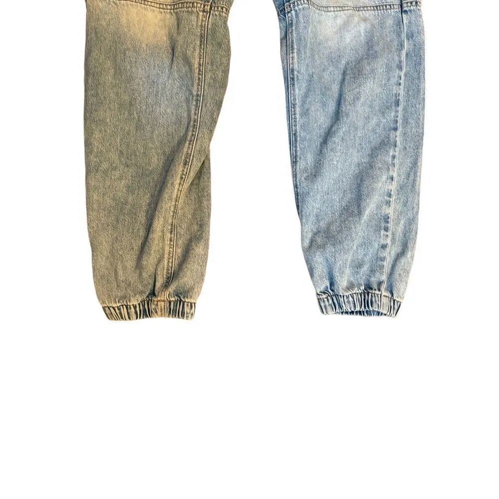 American Eagle Chambray Cargo Jean Joggers Grunge 90s Pants Punk Sz 0 Acid wash - Image 10