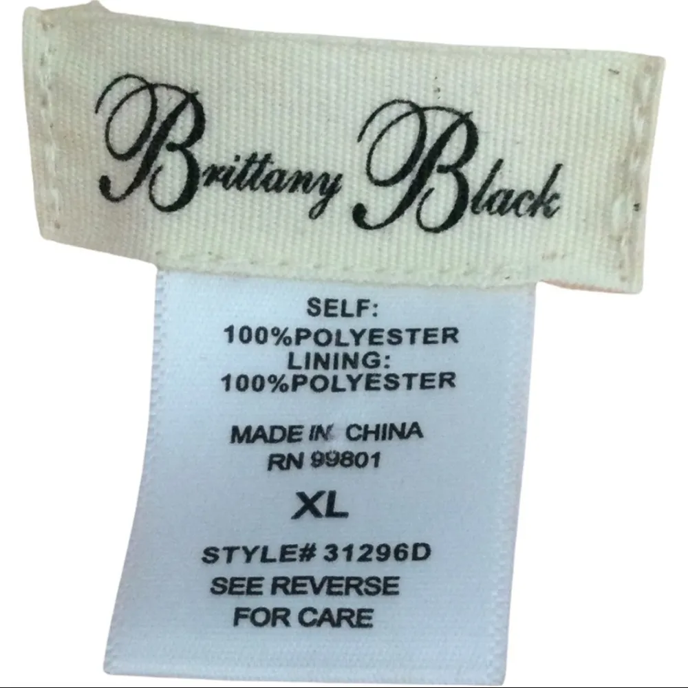 Brittney Black Lace Shift Dress in Peach Size XL - Image 8