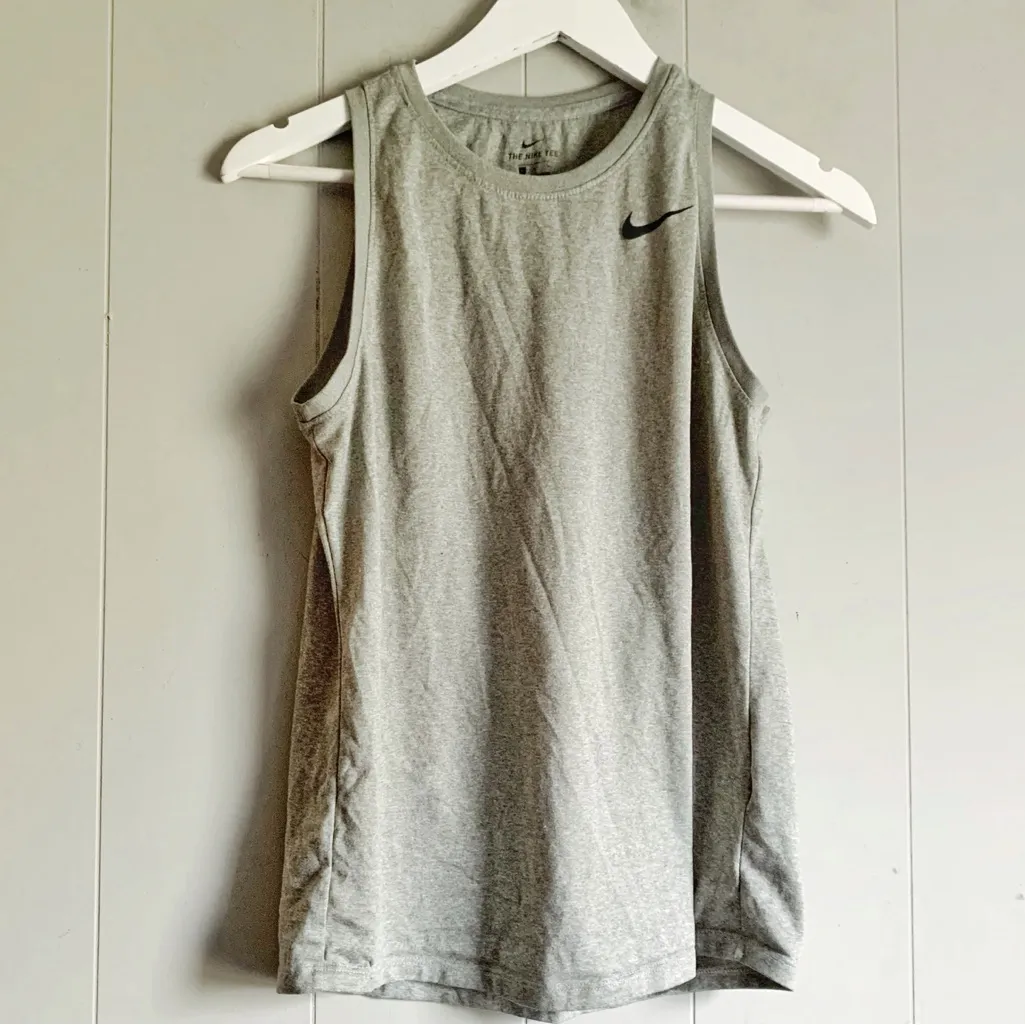 NIKE Team Ace Tennis Tank Heather Gray M - Image 2
