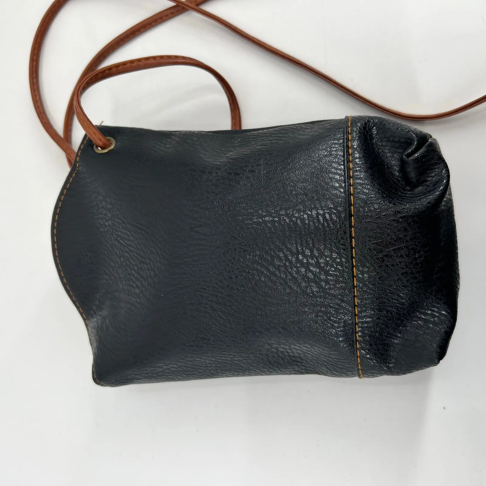 Vintage Heroing Designer Ladies Women Small black Leather Crossbody Bag boho y2k - Image 4