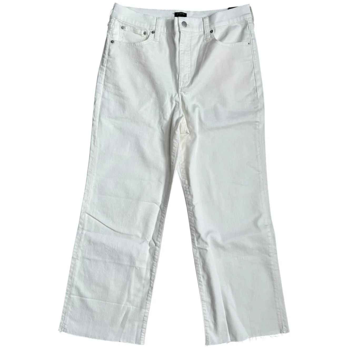J. Crew Tall Wide-leg Jean in All-Day Stretch Seashell‎ White Size 31T - Image 4