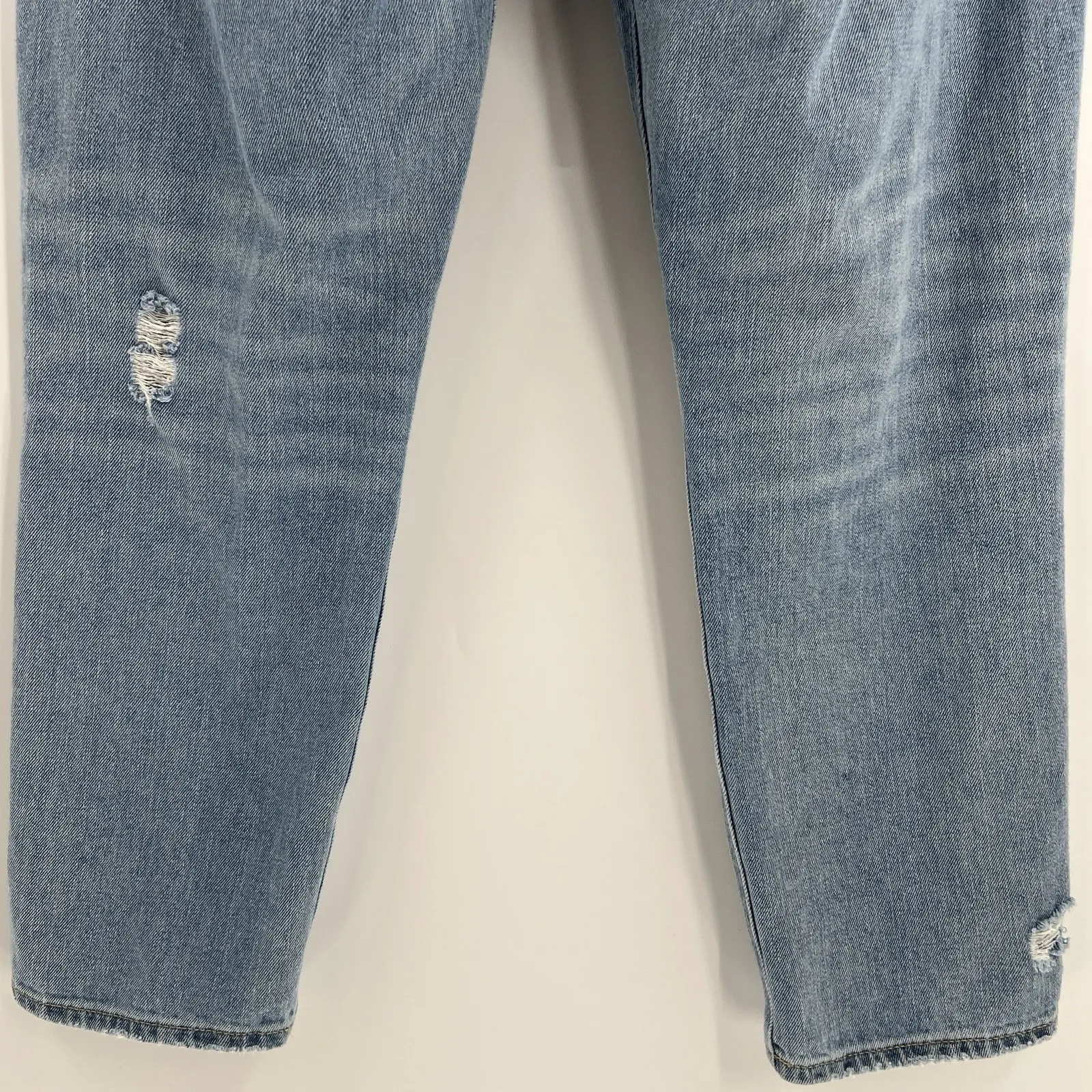 American Eagle Mom Jeans Women's 8 Short Distressed High Rise Straight Leg Blue Size 8P - Image 8