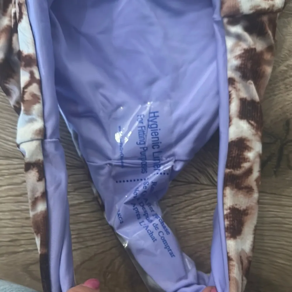 Reversible Becca Leopard Print Lavender Bikini Bottoms XS NWOT - Image 3