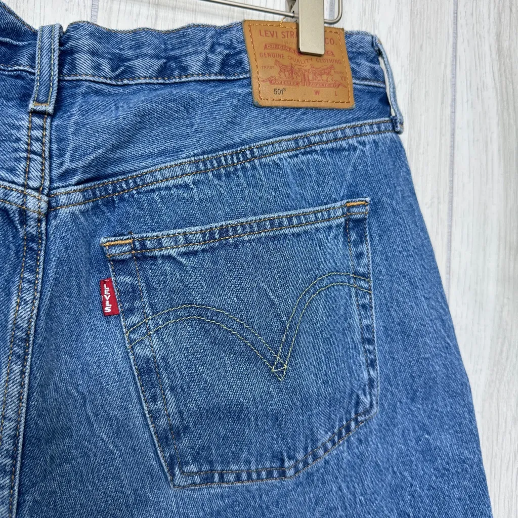 Levi’s Plus Size 501 Mid Thigh Shorts Pleased To Meet You size 32 858330056 - Image 9