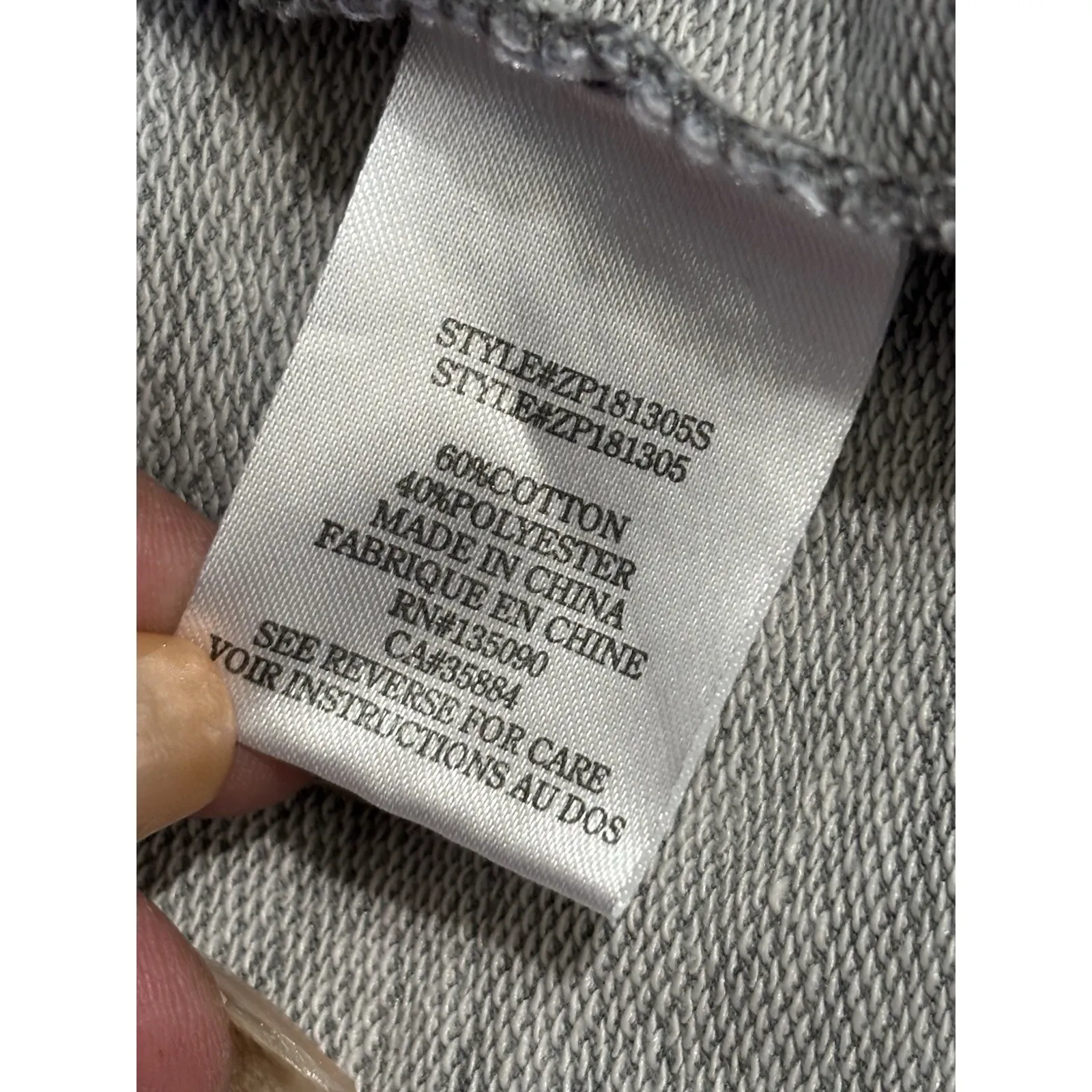 Others Follow Gray Camo Overalls Sweat Tie Waist‎ Size L Pockets Cuffed Crop - Image 5