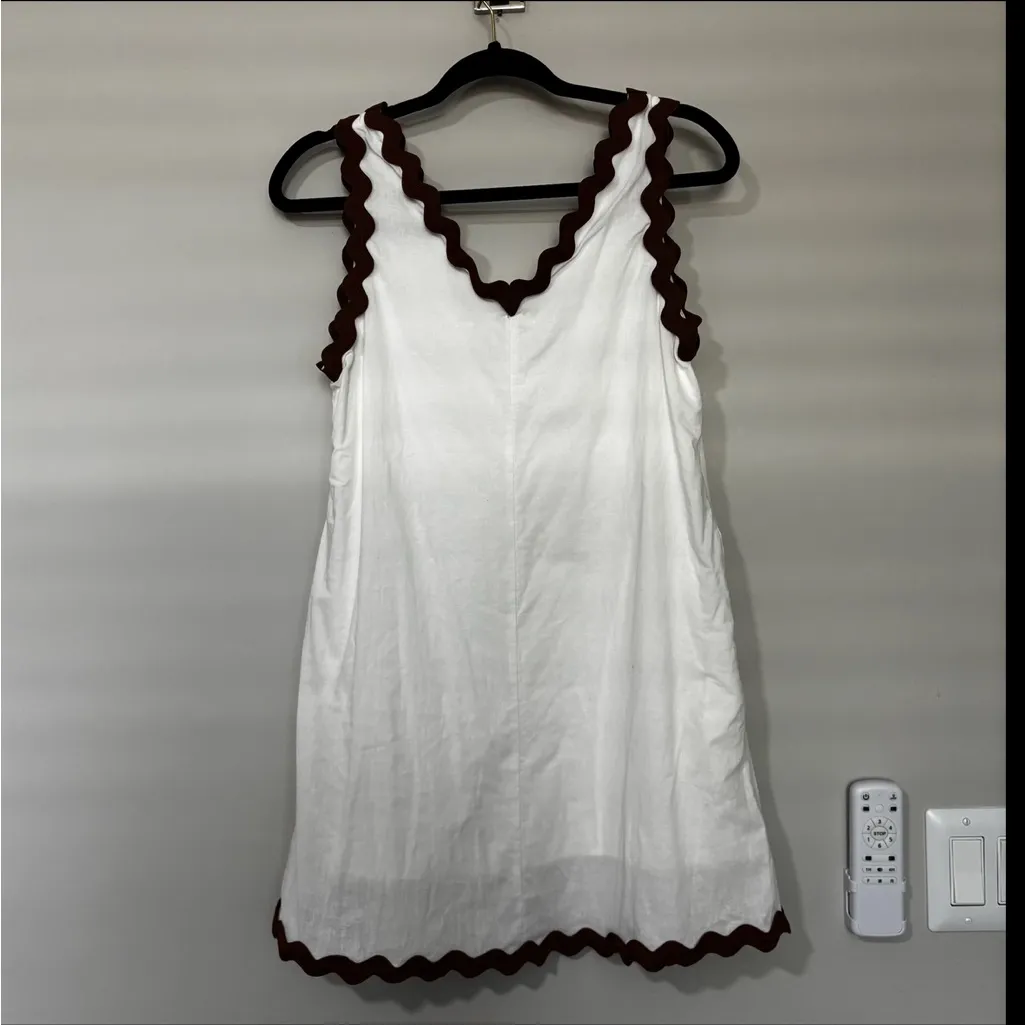 Petal & Pup CALLIOPE MINI DRESS - WHITE TAN Size S - Image 6