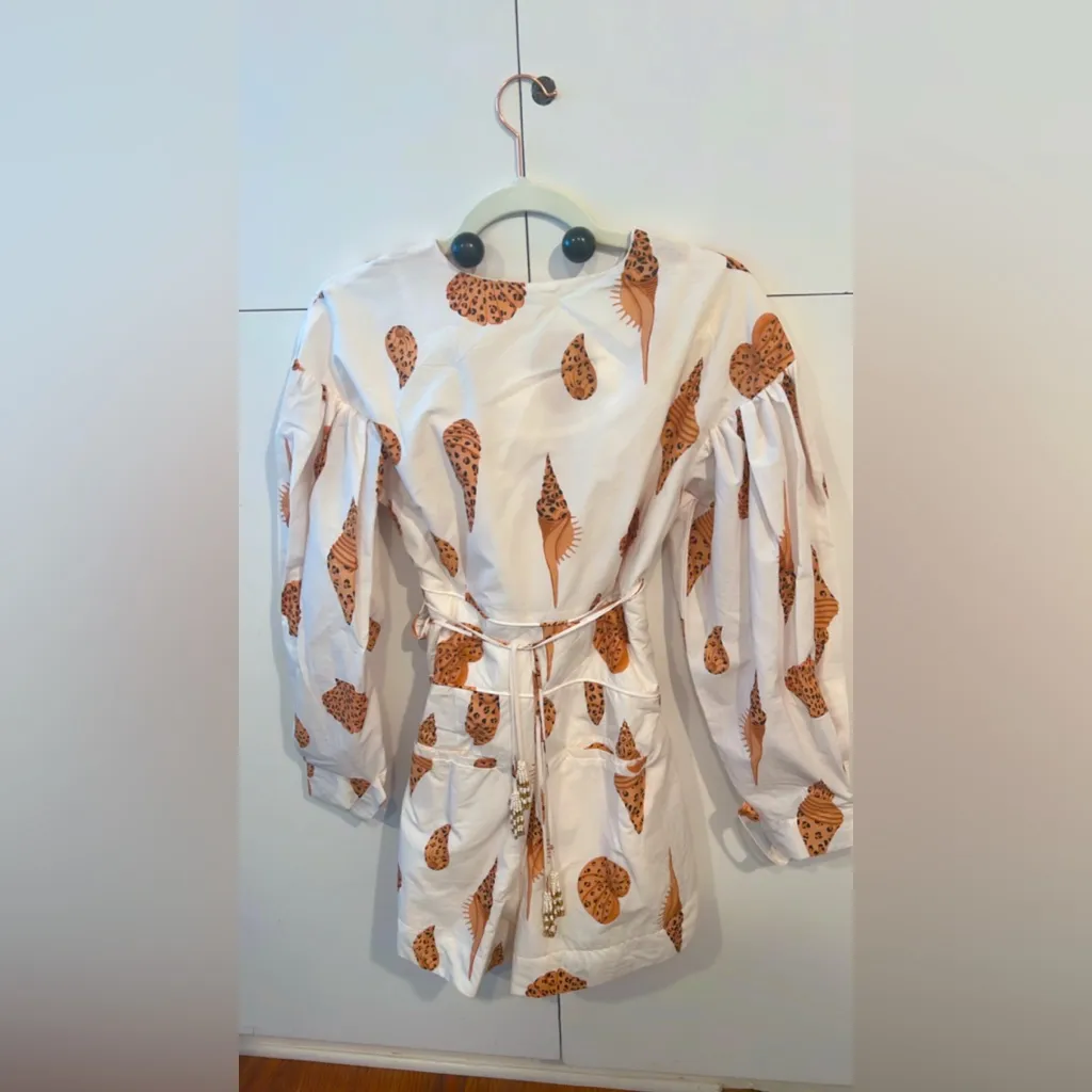 NWT FARM Rio Leopard Shell Matelasse Romper - Image 6