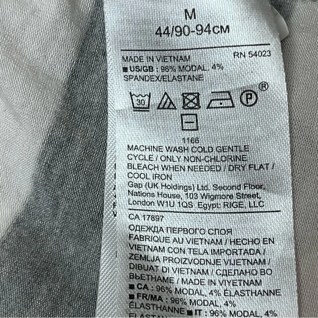 Banana Republic Striped Turtleneck Tunic Top Women’s M Gray White Long Sleeve - Image 8