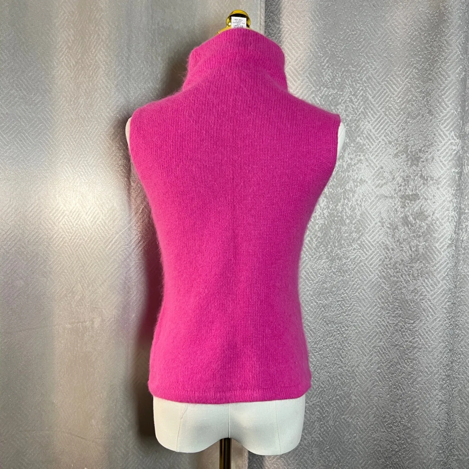 Ann Taylor LOFT Pink Knit Turtle Neck Sleeveless Sweater Top Women's M - Image 6