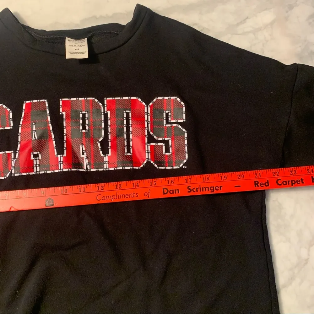 Victorias Secret Pink Cropped Sweatshirt Colligate Series Cards Medium - Image 6