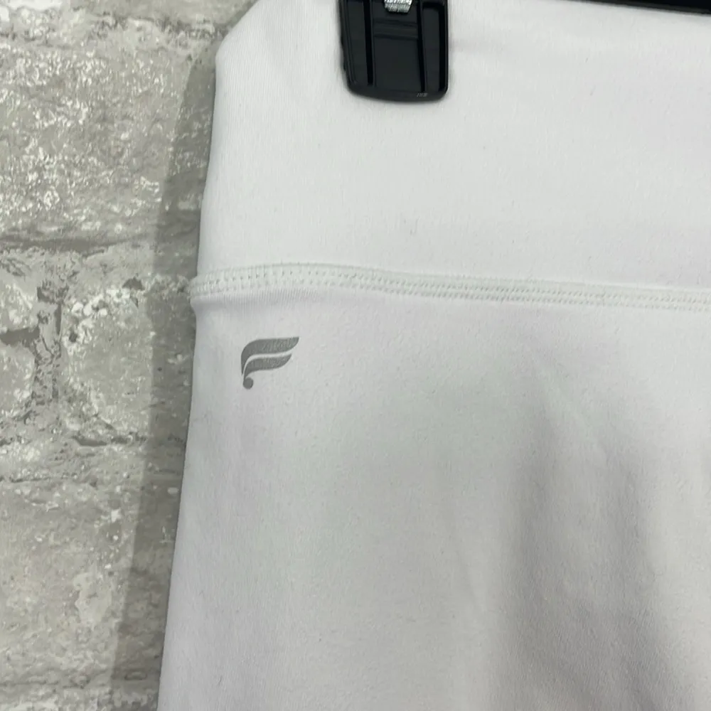 Fabletics White Mesh Lace Up Hem Leggings - Image 5