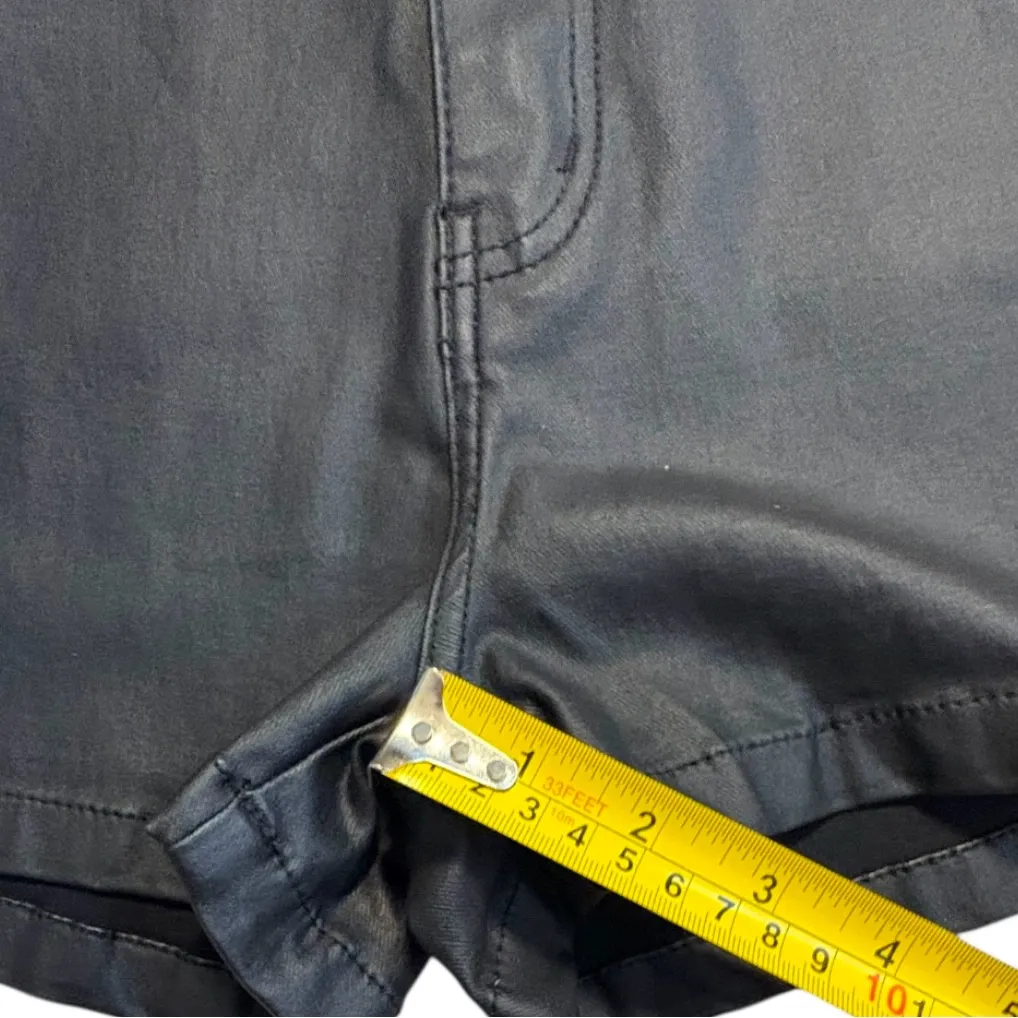 Faux Leather Shorts Women’s Medium (Fits Small) Black Y2K Festival Witchy Matrix - Image 8