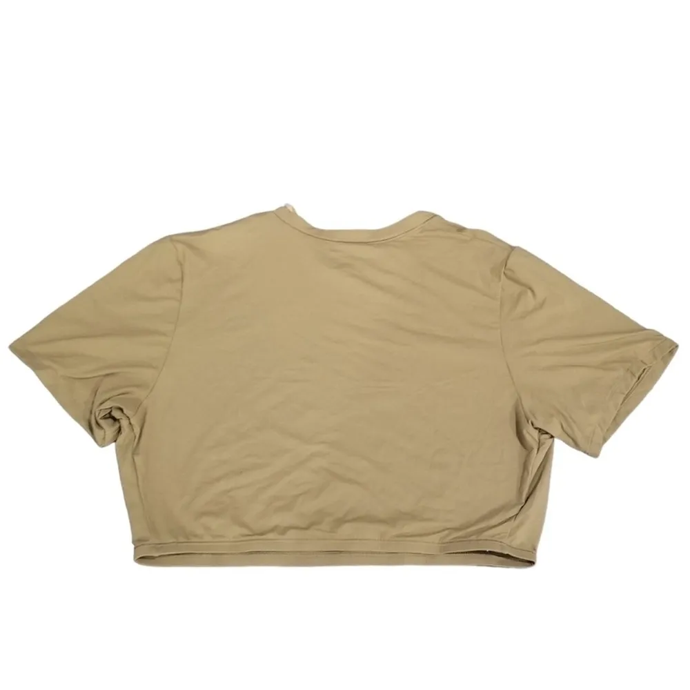 SKIMS Fits Everybody Super Crop Top T-Shirt Top Shirt Khaki Green 2X NWT - Image 5