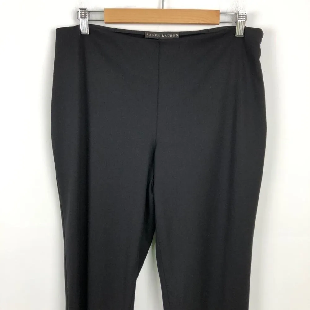 Ralph Lauren Black Label Pants Black  Side Zipper Wool Work Office Classic 12 - Image 3