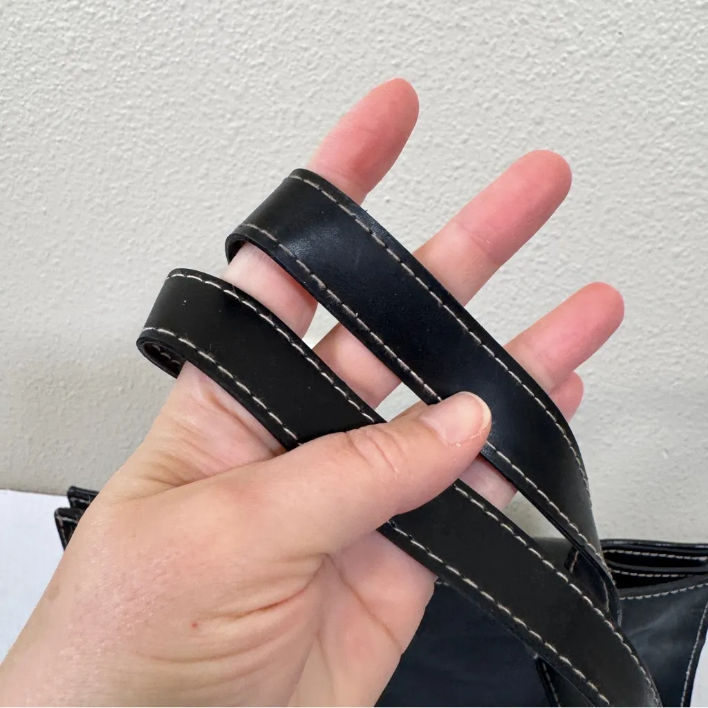 Givenchy Purfume Black Leather Shoulder Bag Tote Fall Boho Purse - Image 11