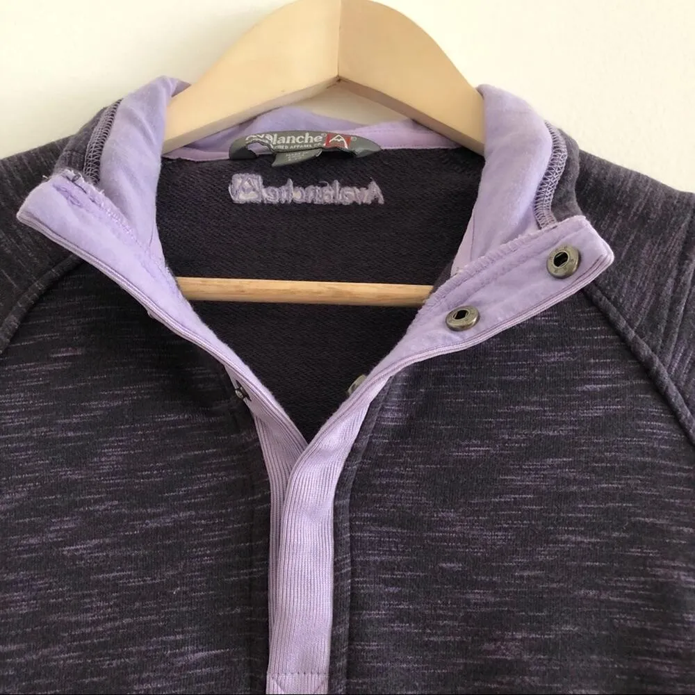 Avalanche Sweatshirt Women's Athletic Pullover Quarter Snap Front - Image 5