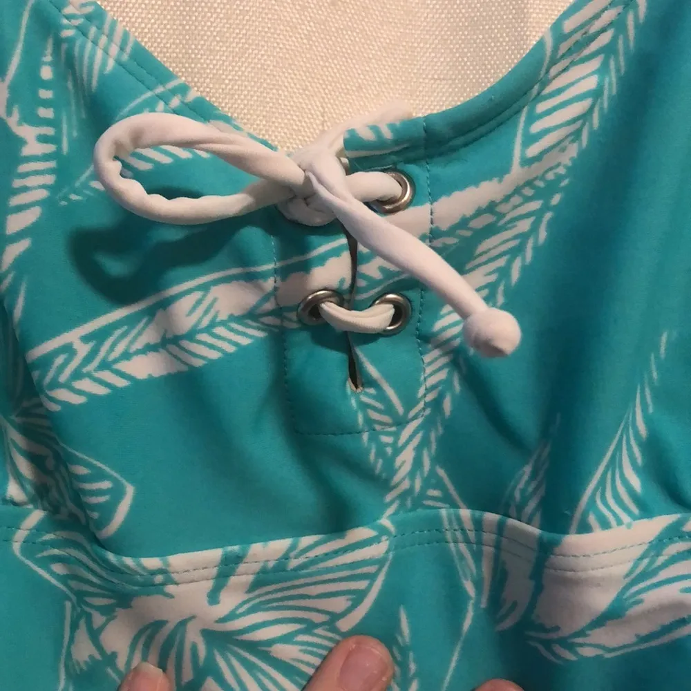 Ibiza One Piece Swimsuit, size large Blue - Image 4