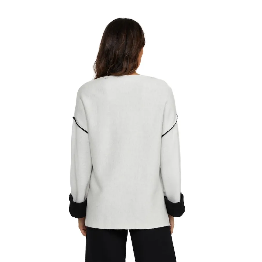 Badgley Mischka Double Faced‎ Sweater Knit Top Size Large - Image 3