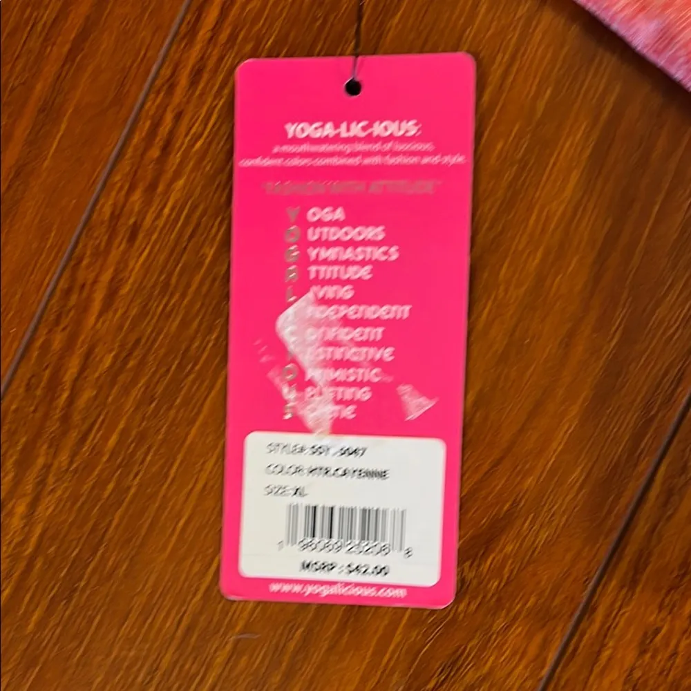 Yogalicious Pink Crop Tie Front T-Shirt XL - Image 6
