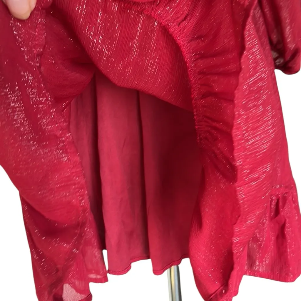 Lucy In The Sky Floral Ruffle Puff Sleeve Babydoll Dress - Image 6