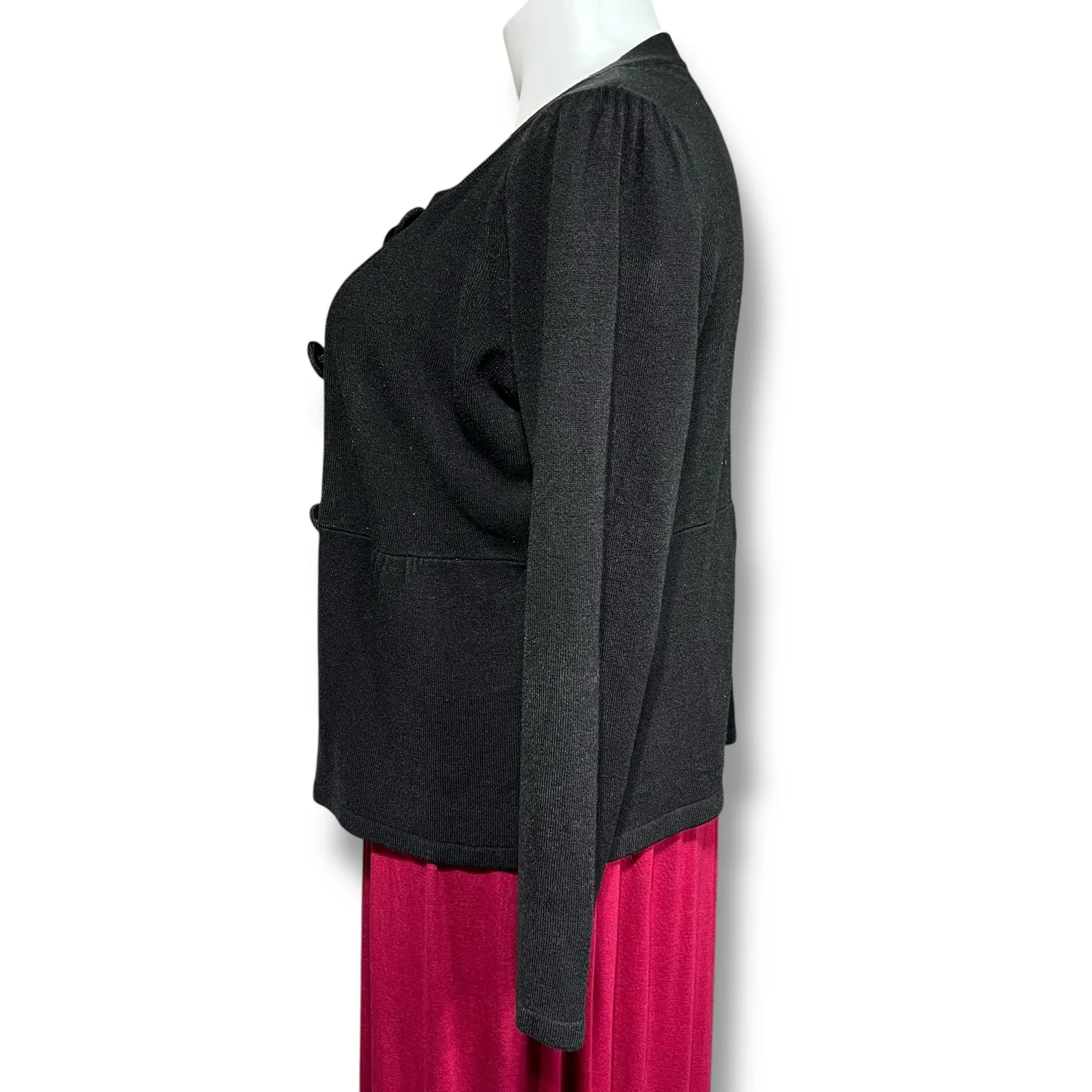 Christopher and Banks Womens Cardigan Sweater Button Down Long Sleeve Black XL - Image 5