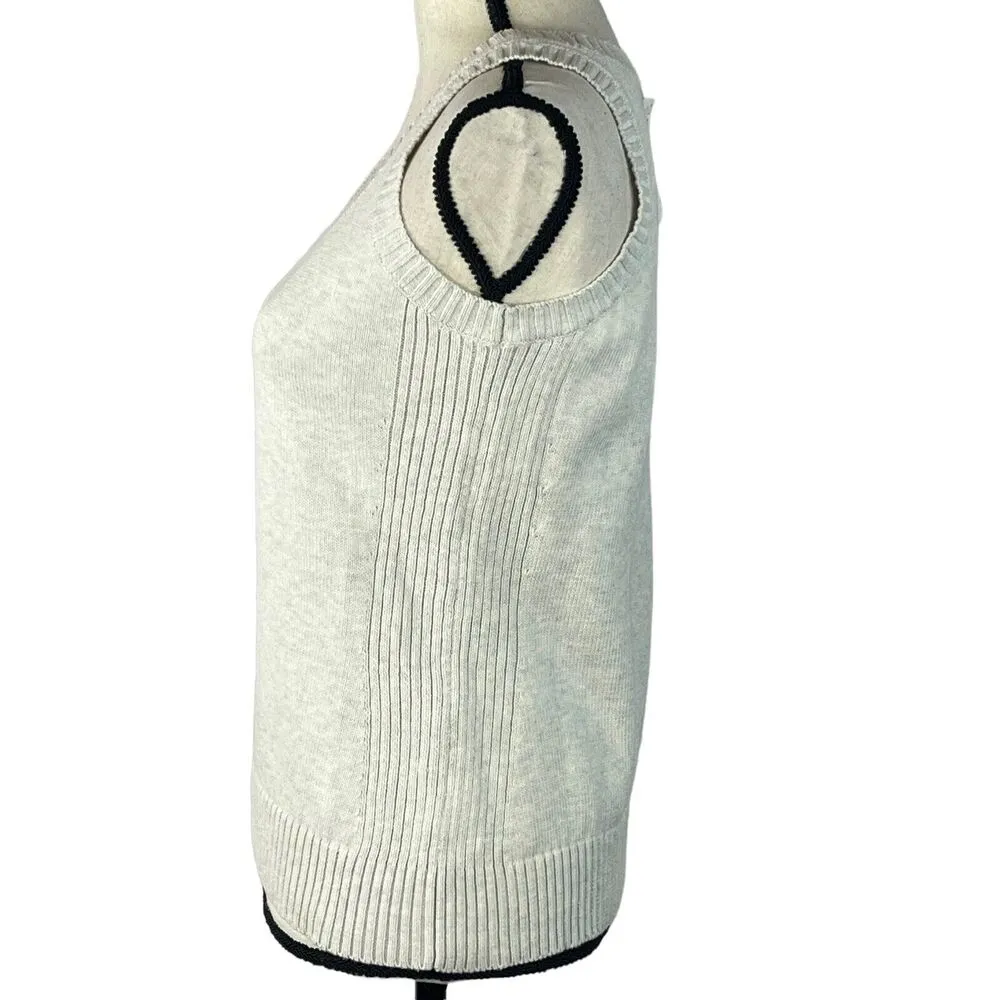 Style & Co Small Tank Sweater Sleeveless Scoop Neck Stretch Heathered Gray New - Image 4