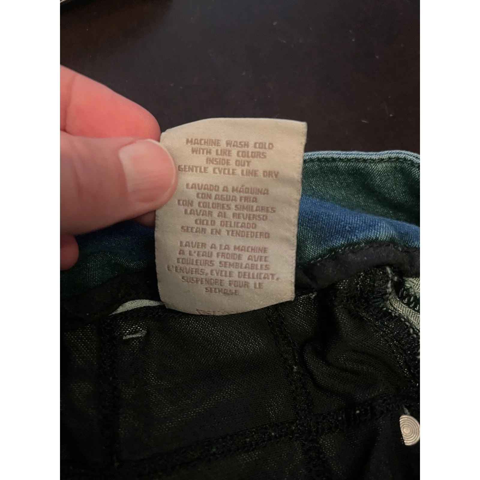 Seven7 Denim Shorts Womens 12 Blue Cutoff Raw Hem Skinny Jean Style Casual - Image 6