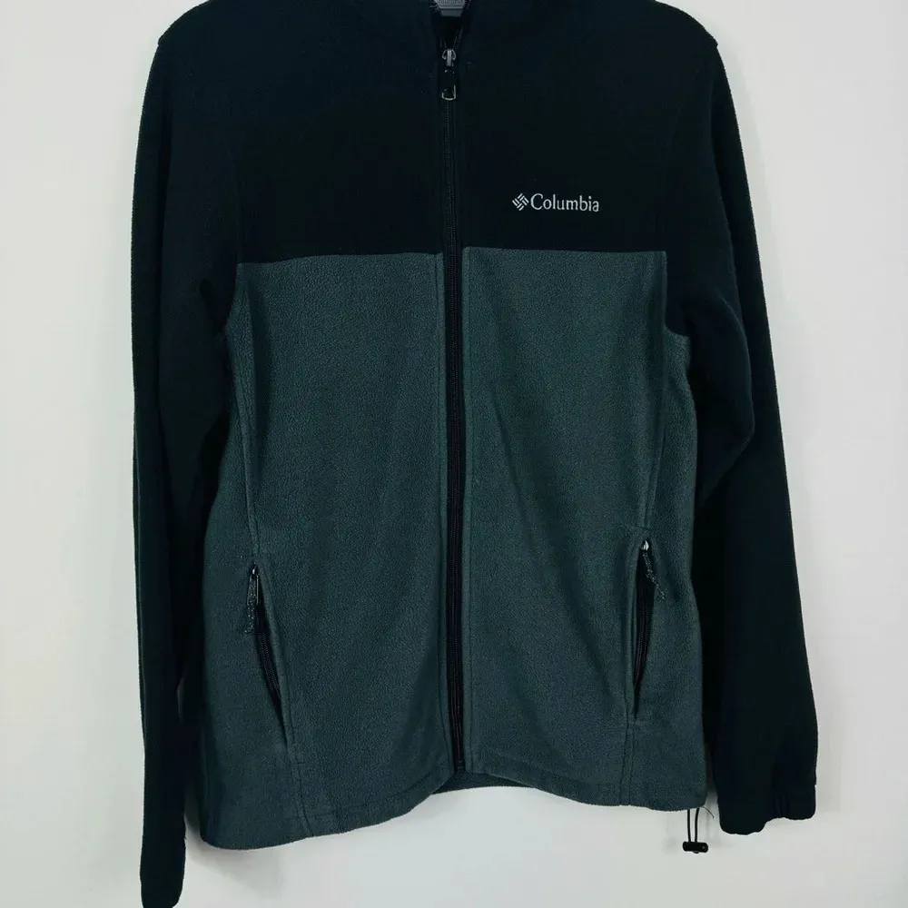 Columbia Women's Full Zip Fleece‎ Jacket Black/Gray Size Small - Image 5