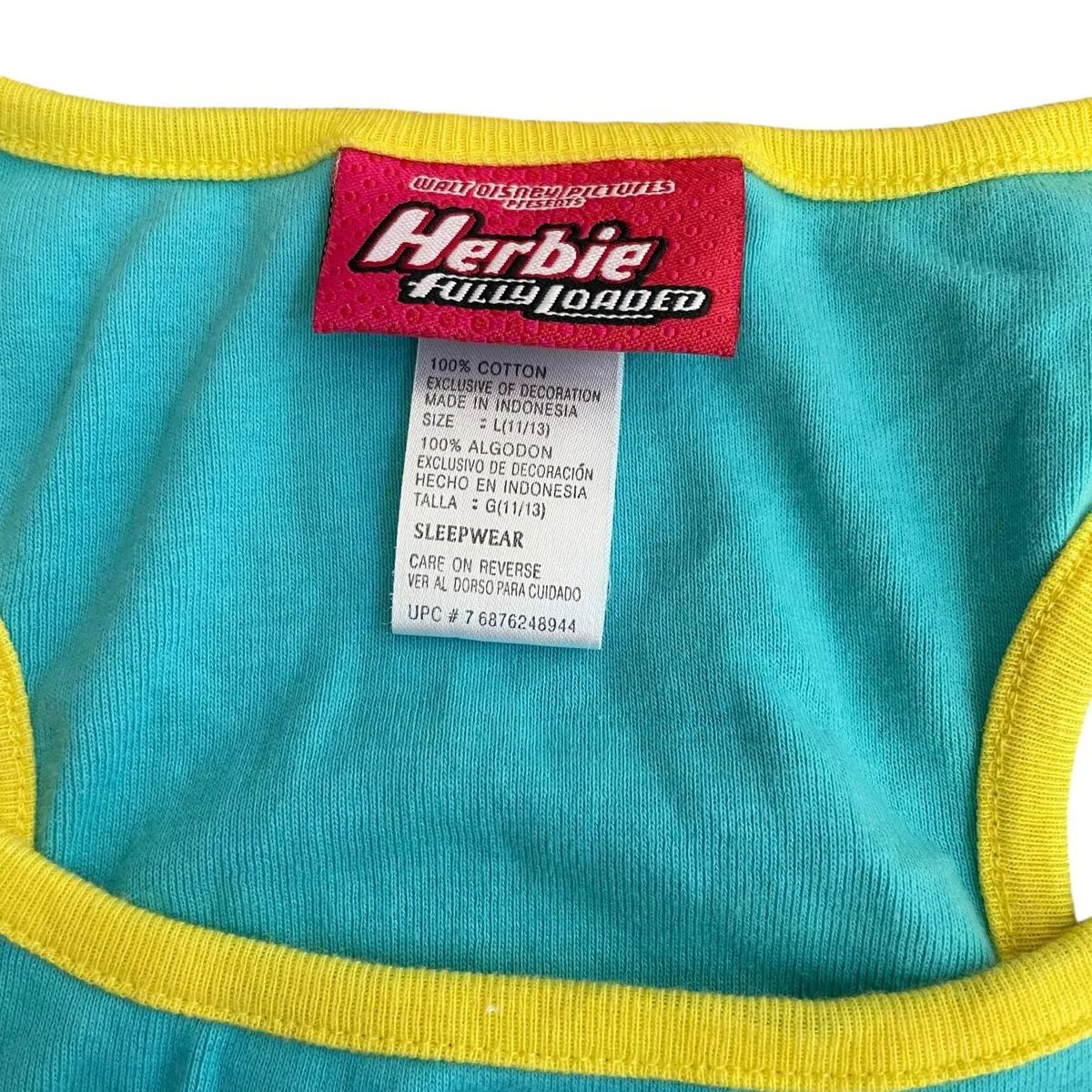 Vintage Y2K Herbie Fully Loaded Tank Top Disney Graphic Juniors Size Large 11/13 - Image 2