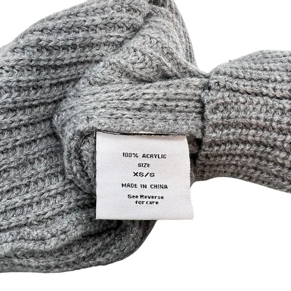 The Beach People The Twin Palms Cardigan Sweater Embroidered Knit Size XS‎ / S Gray - Image 11