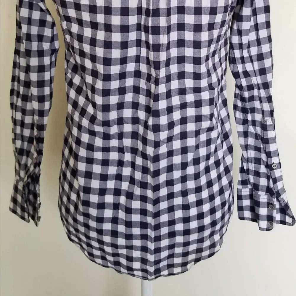 J. Crew Casual Buttondown Shirt Blue & White Size XS - Image 4