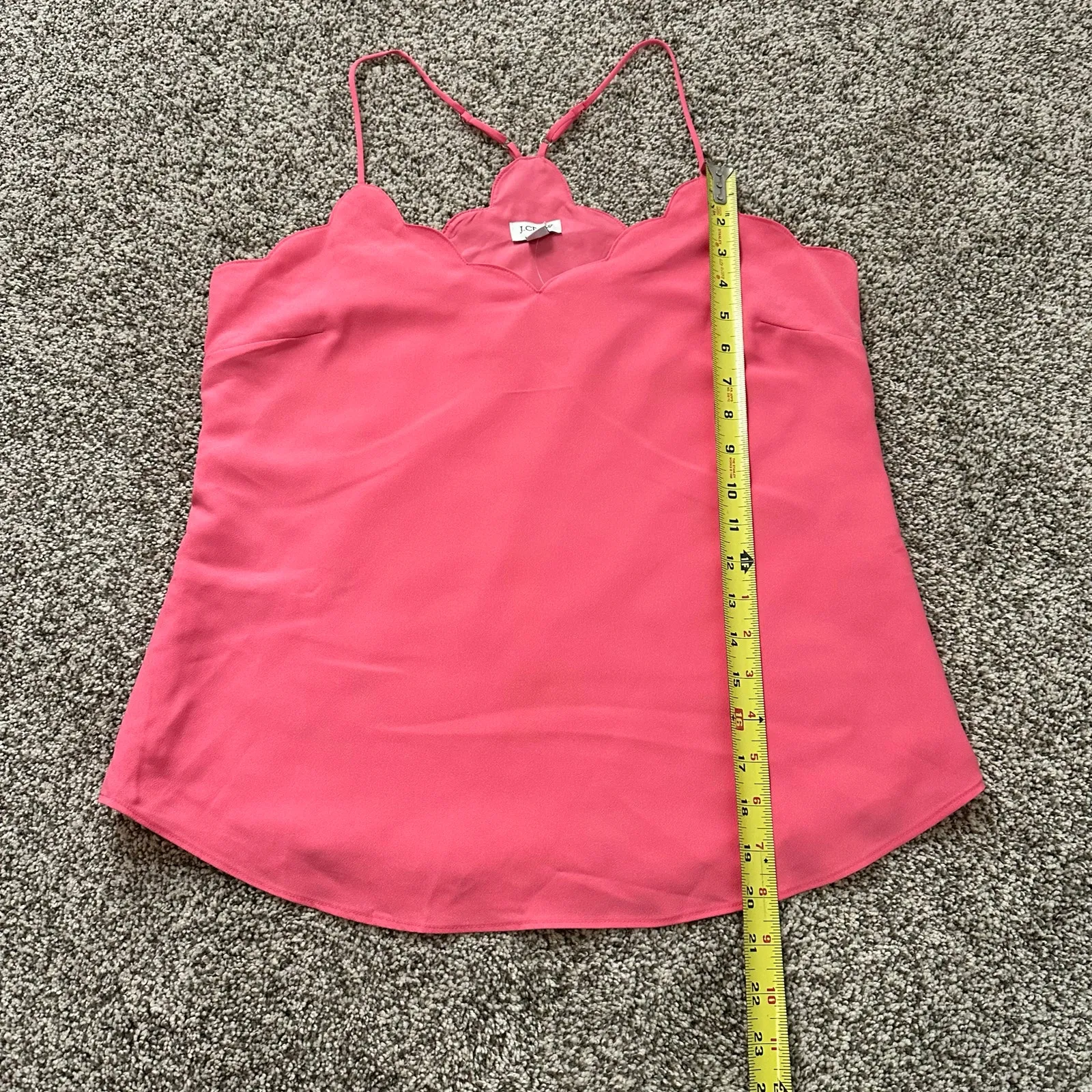J. Crew pink scallop hem v-neck tank top size 6 NWT - Image 9